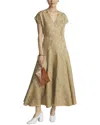 Lafayette 148 New York Flared Linen-blend Maxi Dress