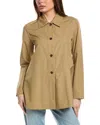 Lafayette 148 New York Flounced Hem Shirt Jacket