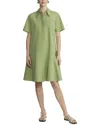 Lafayette 148 Flounce Cotton Poplin Midi Shirtdress