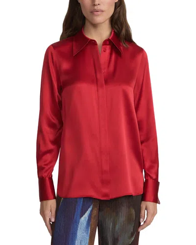 Lafayette 148 New York French Cuffed Silk Blouse