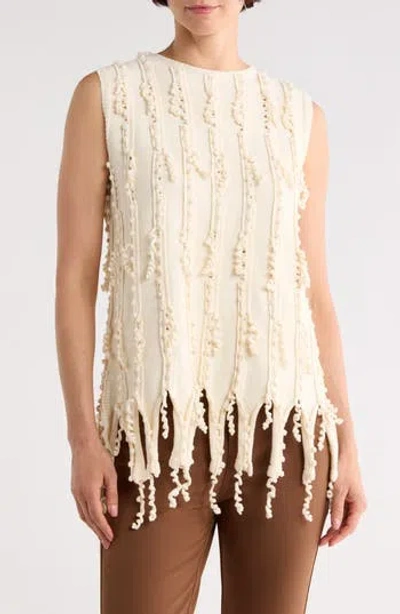 Lafayette 148 New York Hand Crochet Trim Wool-blend Tunic In Neutral