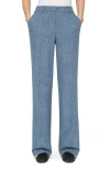 Lafayette 148 New York Gates Donegal Tweed Straight Leg Pants In Blue