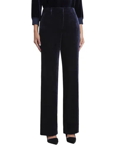 Lafayette 148 New York Gates Full Leg Pant In Blue