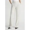 Lafayette 148 New York Gates Linen Blend Reed Cloth Straight Leg Pants In Pebble Multi