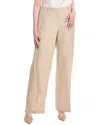 Lafayette 148 New York Gates Silk & Linen-blend Full Leg Pant In Neutral