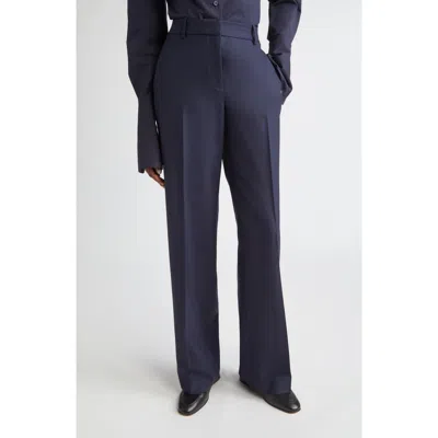 Lafayette 148 New York Gates Stretch Wool Straight Leg Pants