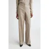 Lafayette 148 New York Gates Stretch Wool Straight Leg Pants In Brown