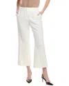 Lafayette 148 New York Gates Wool & Silk-blend Flared Ankle Pant In White
