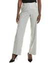 Lafayette 148 New York Gates Wool & Silk-blend Full Leg Pant In Grey