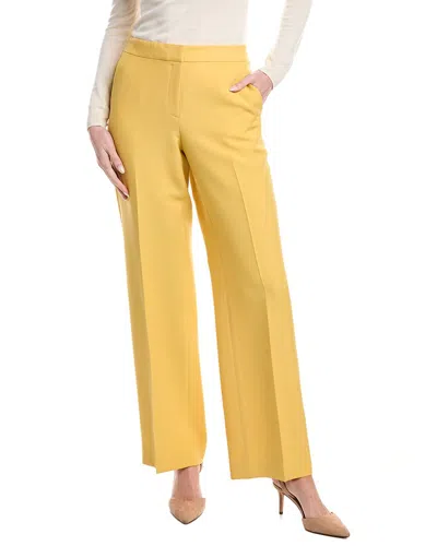Lafayette 148 New York Gates Wool & Silk-blend Pant In Yellow