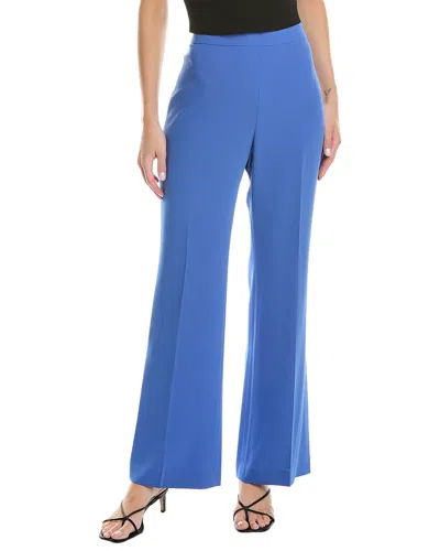 Lafayette 148 New York Gates Wool-blend Pant In Blue