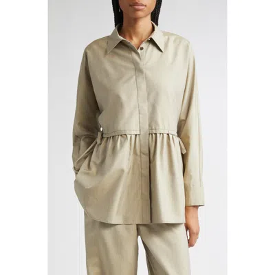 LAFAYETTE 148 LAFAYETTE 148 NEW YORK GATHERED WAIST SILK BLOUSE
