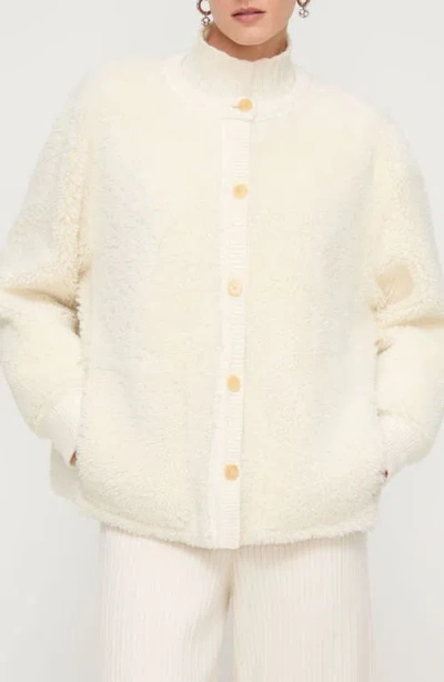 Lafayette 148 New York Genuine Shearling Reversible Jacket In White