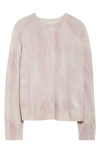 Lafayette 148 New York Plus Horizon Print Raglan Cashmere Swearer In Pink