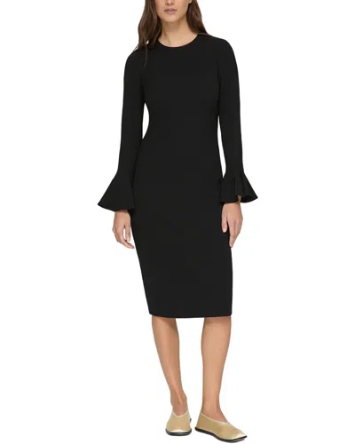 Lafayette 148 New York Godet Sleeve Dress In Black