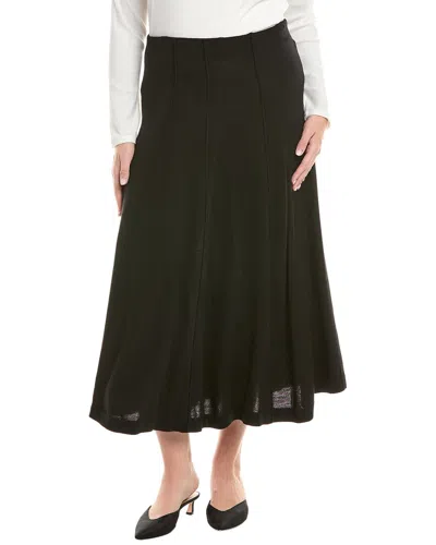 Lafayette 148 New York Godet Wool-blend Knit Skirt In Black