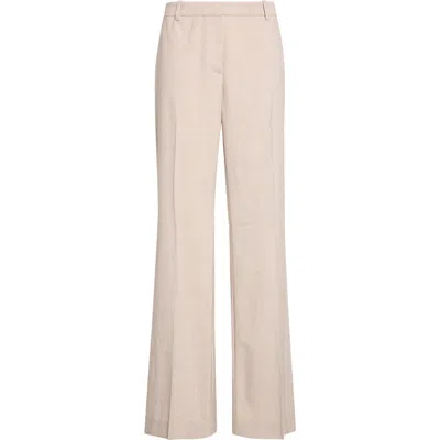 Lafayette 148 New York Greene Stretch Wool Straight Leg Pants In Neutral