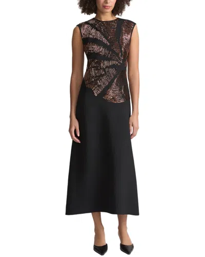 Lafayette 148 New York Hand-beaded Dress In Black