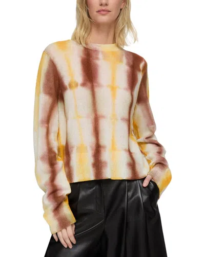 Lafayette 148 New York Hand Dyed Crewneck 100% Cashmere Sweater In Multi
