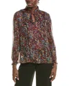 Lafayette 148 New York Harlan Silk-blend Blouse