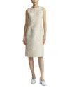 Lafayette 148 Harpson Sleeveless Floral Jacquard Midi Dress