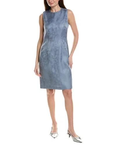 Lafayette 148 New York Harpson Silk Dress In Blue