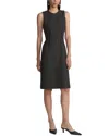 Lafayette 148 New York Harpson Wool-blend Dress In Black