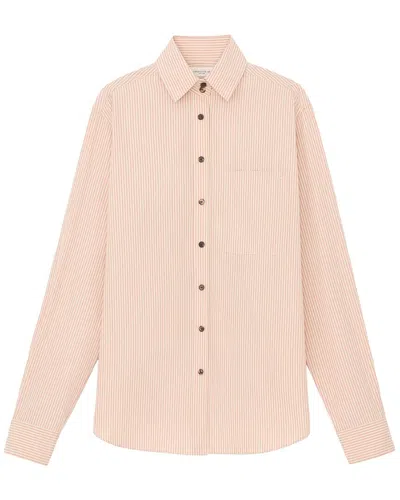 Lafayette 148 New York Plus High Collar Pocket Shirt In Orange