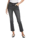 Lafayette 148 New York High-rise Straight Ankle Cut Jean In Black