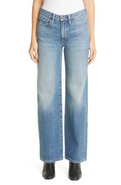 Lafayette 148 New York High Waist Wide Leg Jeans In Blue