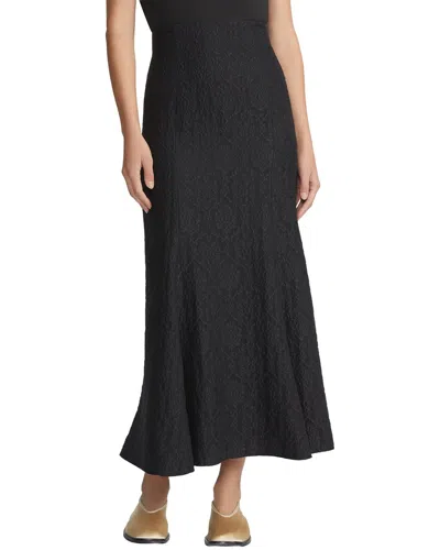 Lafayette 148 New York High Waisted Silk-blend Trumpet Skirt In Black