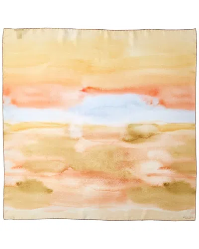 Lafayette 148 New York Horizon Print Silk Scarf