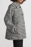 Lafayette 148 Oversized Car Coat In Black Multi