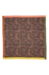 Lafayette 148 New York Impression Print Cashmere & Silk Square Scarf In Multi