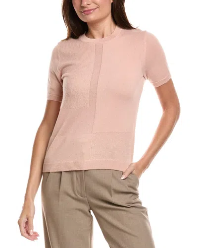 Lafayette 148 Intarsia Cashmere-blend Sweater In Bluff Pink In Multi