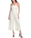 Lafayette 148 New York Jagger Wool & Silk-blend Jumpsuit In Beige