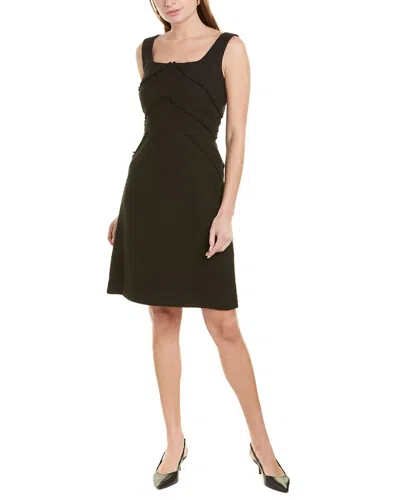 Lafayette 148 New York Jennette Linen-blend Dress In Black