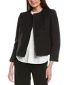 Lafayette 148 New York Kade Silk & Wool-blend Jacket In Black