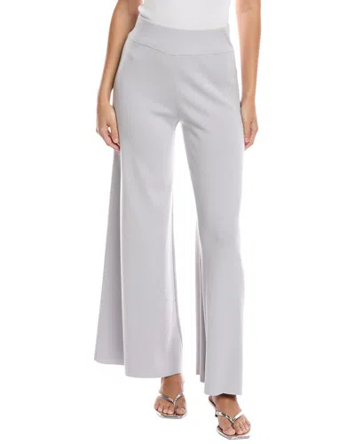 Lafayette 148 New York Knit Cashmere-blend Flare Pant In Gray