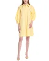Lafayette 148 Lantern Sleeve Shirtdress In Yellow