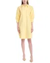 Lafayette 148 Lantern Sleeve Shirtdress In Yellow