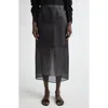 Lafayette 148 Layered Silk Organza Midi Skirt In Black