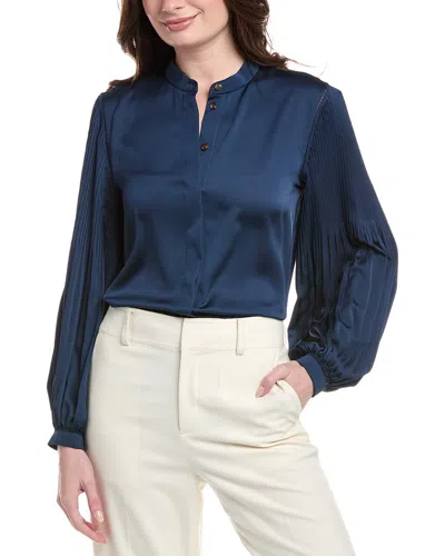 Lafayette 148 New York Layla Blouse In Blue
