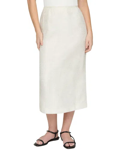 Lafayette 148 New York Linen Pencil Skirt In White