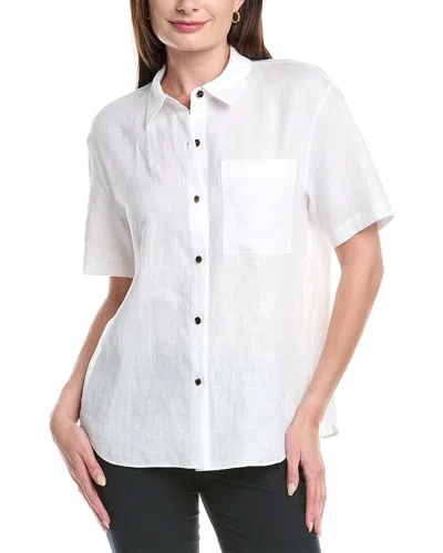 Lafayette 148 New York Linen Shirt In White