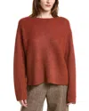 Lafayette 148 New York Link Stitch Wool Sweater In Brown
