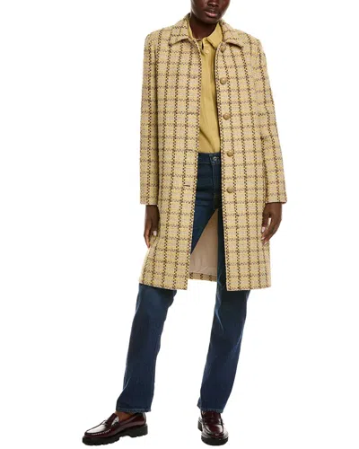 Lafayette 148 New York Long Overcoat In Animal Print