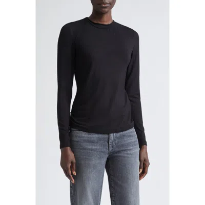 Lafayette 148 New York Long Sleeve T-shirt In Black