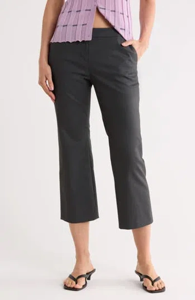 Lafayette 148 New York Manhattan Ankle Flare Leg Pants In Black
