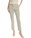 Lafayette 148 New York Manhattan Slim Cigarette Ankle Pant In Green